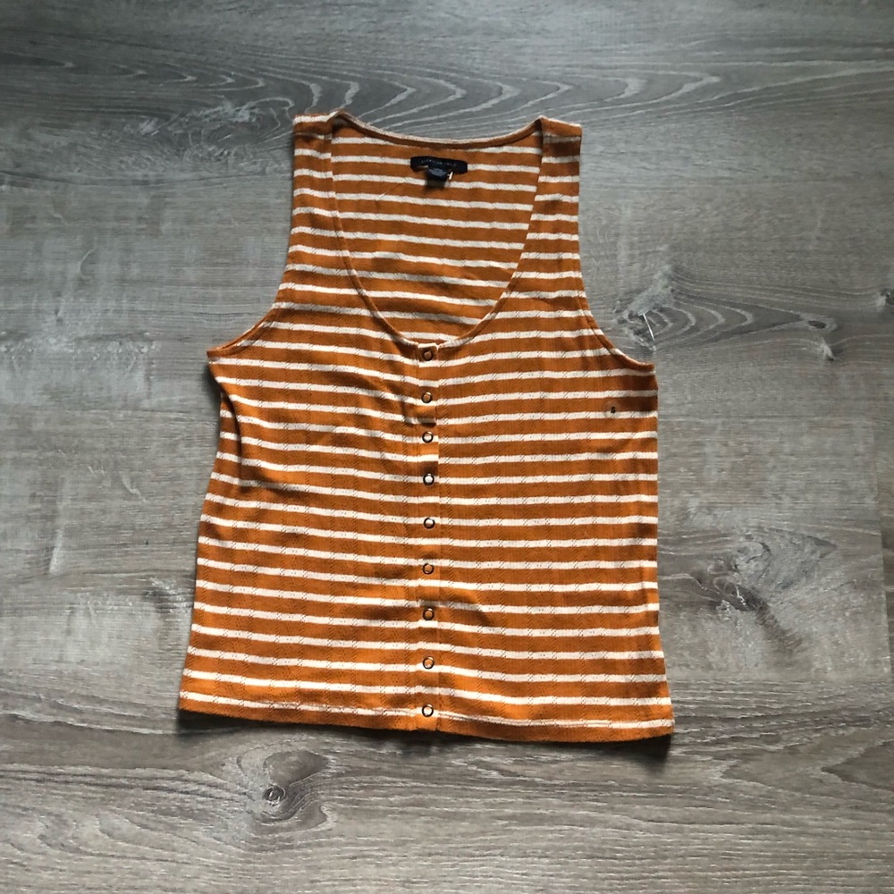 American eagle mustard stripped tank